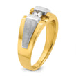 14k Two-tone Men's Polished and Satin Complete Lab Grown VS/SI FG, Size 10 - Birthstone Company