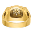 14k Two-tone Men's Polished and Satin 1/2 Carat Lab Grown Diamond Cluster Ring, Size 10 - Birthstone Company