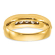 14k Two-tone 1/2 carat Lab Grown Diamond VS/SI+ G+ Complete Polished and Grooved Men's Ring, Size 10 - Birthstone Company