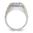 14k Two-tone Men's Complete Lab Grown VS/SI FGH Dia Cluster Ring, Size 10 - Birthstone Company