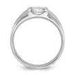 14k White Gold 1 carat Lab Grown Diamond VS/SI+ G+ Complete Men's Ring, Size 10 - Birthstone Company