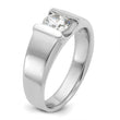 14k White Gold 1 carat Lab Grown Diamond VS/SI+ G+ Complete Men's Ring, Size 10 - Birthstone Company