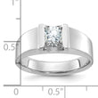 14k White Gold 1 carat Lab Grown Diamond VS/SI+ G+ Complete Men's Ring, Size 10 - Birthstone Company