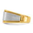 14k Two-tone Men's Polished and Satin Complete Lab Grown VS/SI FG, Size 10 - Birthstone Company