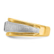 14k Two-tone Mens Polished and Satin 1/4 carat Diamond Complete Ring, Size 10 - Birthstone Company