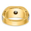 14k Two-tone Mens Polished and Satin 1/4 carat Diamond Complete Ring, Size 10 - Birthstone Company