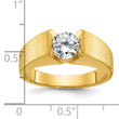 14k 1 carat Lab Grown Diamond VS/SI+ G+ Complete Men's Ring, Size 10 - Birthstone Company