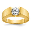14k 1 carat Lab Grown Diamond VS/SI+ G+ Complete Men's Ring, Size 10 - Birthstone Company