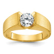 14k Men's Polished and Satin Complete Lab Grown VS/SI FGH Dia Rin - Sophia Jewelers