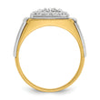 IBGoodman 10k Two-tone Men's Polished and Satin 1/2 Carat A Quality Diamond Ring
