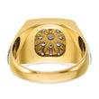 IBGoodman 10k Two-tone Men's Polished and Satin 1/2 Carat A Quality Diamond Ring