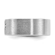 14k White Gold Men's Satin 1/20 Carat Lab Grown Diamond Cross Ring, Size 10 - Birthstone Company