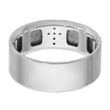 14k White Gold Men's Satin 1/20 Carat Lab Grown Diamond Cross Ring, Size 10 - Birthstone Company