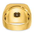 IBGoodman 10k Two-tone Men's Polished and Satin 1 5/8 Carat A Quality Diamond Cluster Ring