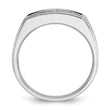 IBGoodman 10k Men's Polished and Satin Onyx and 1/6 Carat A Quality Diamond Ring