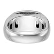 14k White Gold Men's Polished and Cut-Out 1/2 Carat Lab Grown Diamond Rectangle Ring, Size 10 - Birthstone Company