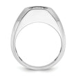 14k White Gold Men's Polished/Satin Complete Lab Grown VS/SI FGH - Sophia Jewelers