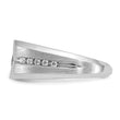 14k White Gold Men's Polished/Satin Complete Lab Grown VS/SI FGH, Size 10 - Birthstone Company