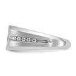 14k White Gold Men's Polished/Satin Complete Lab Grown VS/SI FGH - Sophia Jewelers