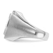 IBGoodman 10k White Gold Men's Polished and Satin 1 1/3 Carat A Quality Diamond Cluster Ring
