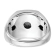 14k White and Rose Gold Men's Polished and Satin 1 Carat Lab Grown Diamond Cluster Ring, Size 10 - Birthstone Company