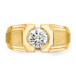 10k IBGoodman Men's Polished and Satin Diamond Ring Mounting