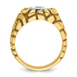14k Two-tone Men's Complete Lab Grown VS/SI FGH Dia Nugget Ring, Size 10 - Birthstone Company
