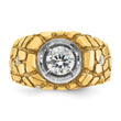 14k Two-tone Men's Complete Lab Grown VS/SI FGH Dia Nugget Ring, Size 10 - Birthstone Company