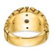 14k Two-tone Men's Complete Lab Grown VS/SI FGH Dia Nugget Ring, Size 10 - Birthstone Company