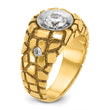 14k Two-tone Men's Complete Lab Grown VS/SI FGH Dia Nugget Ring, Size 10 - Birthstone Company