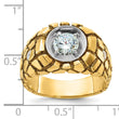 14k Two-tone Men's Complete Lab Grown VS/SI FGH Dia Nugget Ring, Size 10 - Birthstone Company