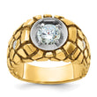 14k Two-tone Men's Complete Lab Grown VS/SI FGH Dia Nugget Ring, Size 10 - Birthstone Company
