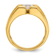 14k Men's Polished and Satin Complete Lab Grown VS/SI FGH Dia Rin - Sophia Jewelers