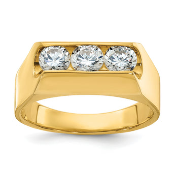 14k Men's Complete Lab Grown VS/SI FGH Diamond Ring, Size 10 - Birthstone Company