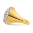 14k Two-tone Men's Polished Round 3 1/4 Carat Lab Grown Diamond Cluster Ring, Size 10 - Birthstone Company