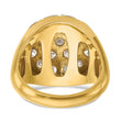 14k Two-tone Men's Polished Round 3 1/4 Carat Lab Grown Diamond Cluster Ring, Size 10 - Birthstone Company