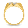 14k Men's Polished and Grooved 3/4 Carat Lab Grown Diamond Ring, Size 10 - Birthstone Company