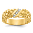 14k Mens 1/4 carat Diamond Nugget Complete Ring