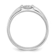 14k White Gold Men's Complete Lab Grown VS/SI FGH Diamond Ring, Size 10 - Birthstone Company