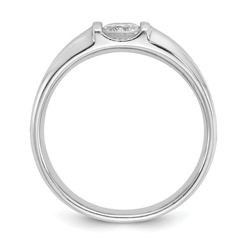 14k White Gold Men's Complete Lab Grown VS/SI FGH Diamond Ring, Size 10 - Birthstone Company