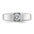 14k White Gold Men's Complete Lab Grown VS/SI FGH Diamond Ring, Size 10 - Birthstone Company