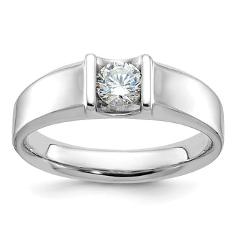 14k White Gold Men's Complete Lab Grown VS/SI FGH Diamond Ring, Size 10 - Birthstone Company