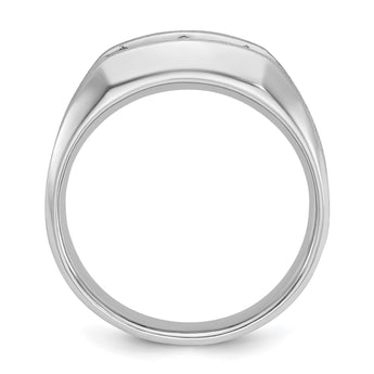 14k White Gold Men's Lab Grown VS/SI FGH Dia Complete Ring, Size 10 - Birthstone Company
