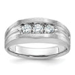 14k White Gold Men's Lab Grown VS/SI FGH Dia Complete Ring - Sophia Jewelers