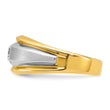 14k Two-tone Men's Polished and Satin Complete Lab Grown VS/SI FG, Size 10 - Birthstone Company