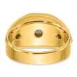 14k Two-tone 1 carat Lab Grown Diamond VS/SI+ G+ Complete Polished and Brushed Men's Band, Size 10 - Birthstone Company