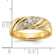 14k Men's Polished and Grooved Ring Mounting - Sophia Jewelers