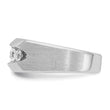 14k White Gold Men's Polished/Satin Lab Grown VS/SI FGH Dia Compl, Size 10 - Birthstone Company