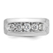 14k White Gold Men's Polished/Satin Lab Grown VS/SI FGH Dia Compl, Size 10 - Birthstone Company