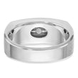 14k White Gold Men's Polished/Satin Lab Grown VS/SI FGH Dia Compl, Size 10 - Birthstone Company